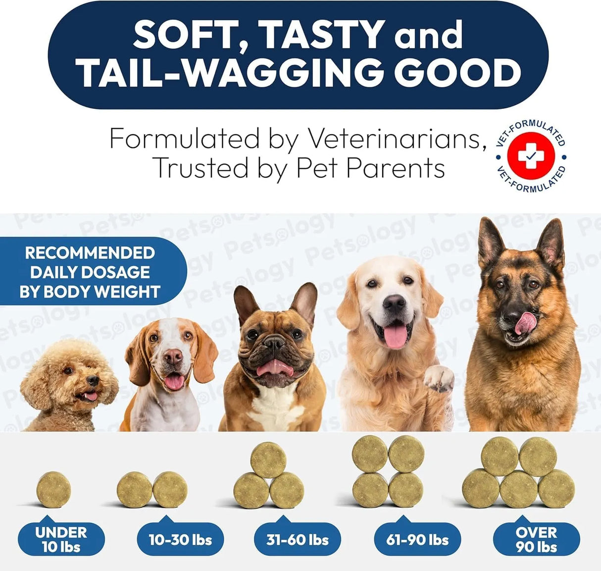 PETSOLOGY - Petsology Omega 3 Fish Oil for Dogs 170 Masticables - The Red Vitamin MX - Aceite De Pescado Para Perros - {{ shop.shopifyCountryName }}