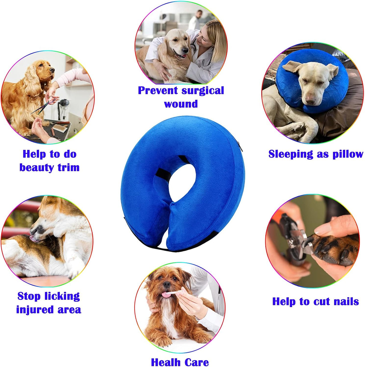 Katoggy Inflatable Dog Collar BLUE EXTRA LARGE