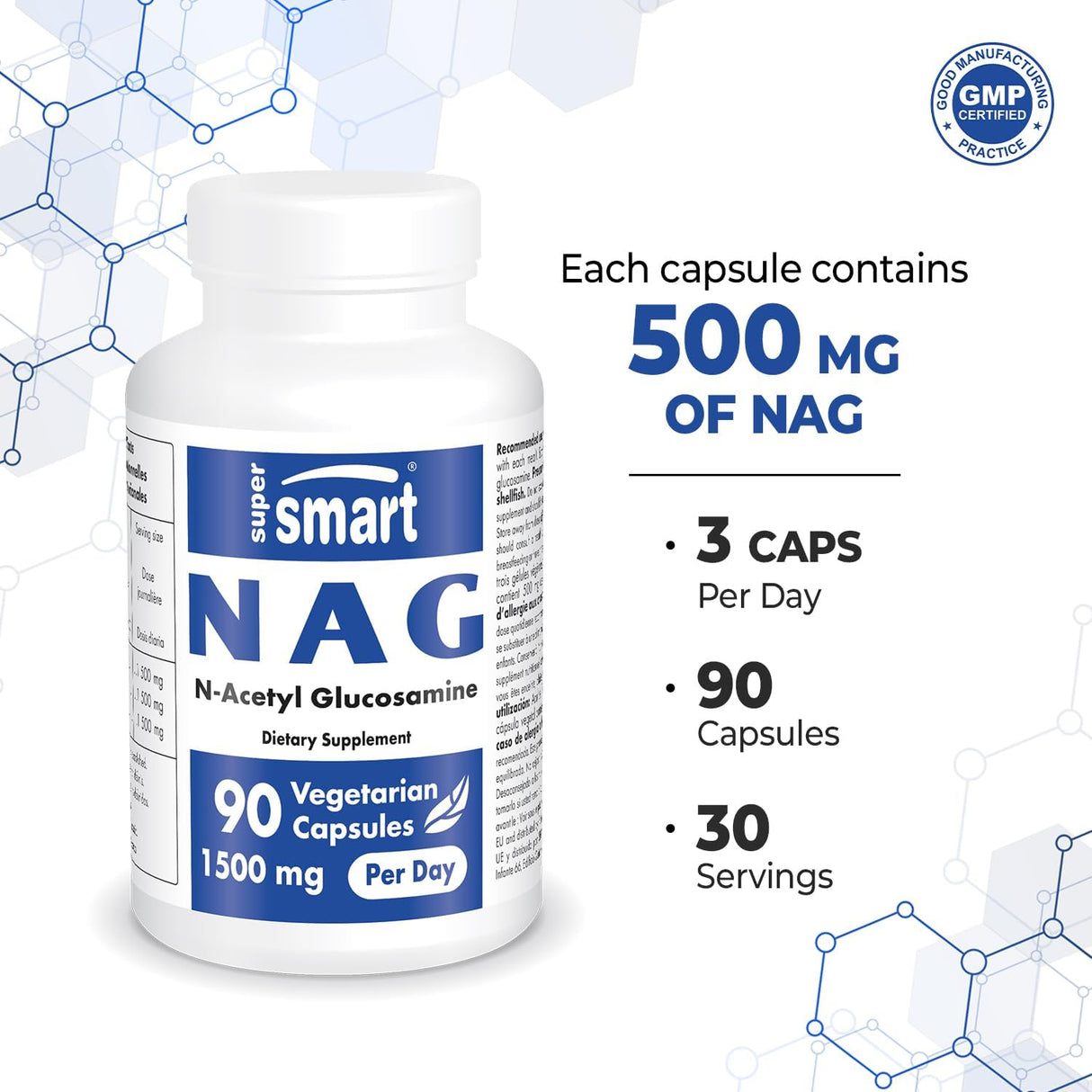 Supersmart NAG 1500Mg. 90 Capsulas