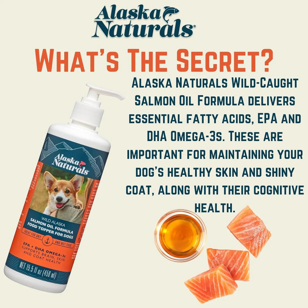 ALASKA NATURALS - Alaska Naturals Wild Alaskan Salmon Fish Oil 15.5 Fl.Oz. - The Red Vitamin MX - Aceite De Pescado Para Perros - {{ shop.shopifyCountryName }}