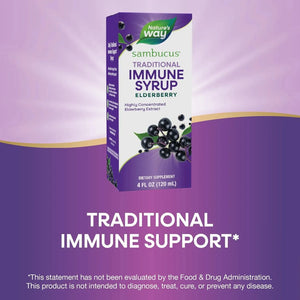 NATURE'S WAY - Nature’s Way Sambucus Elderberry Traditional Immune Syrup 4 Fl.Oz. - The Red Vitamin MX - Suplementos Alimenticios - {{ shop.shopifyCountryName }}