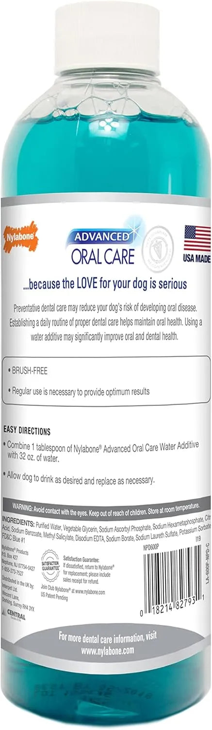 NYLABONE - Nylabone Advanced Oral Care Dog Water Additive for Dental Care 16 Oz. - The Red Vitamin MX - Cuidado Dental Para Perros - {{ shop.shopifyCountryName }}