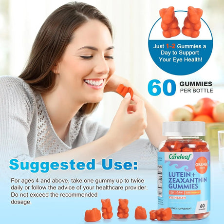 CARELEAF - Careleaf Vegan Lutein Gummies 12Mg. with Zeaxanthin and Vitamin A 60 Gomitas - The Red Vitamin MX - Suplementos Alimenticios - {{ shop.shopifyCountryName }}