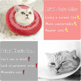 ANWA Adjustable Cat Cone Collar Soft Tomato Medium