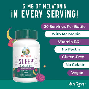 MARY RUTH ORGANICS - MaryRuth's Melatonin Gummies 5Mg. 60 Gomitas - The Red Vitamin MX - Suplementos Alimenticios - {{ shop.shopifyCountryName }}
