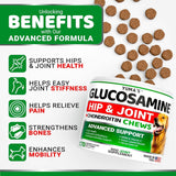 YUMA'S Glucosamine for Dogs Hip and Joint Supplement 170 Masticables 2 Pack