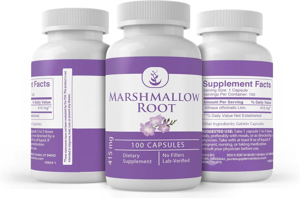 PURE ORIGINAL INGREDIENTS - Pure Original Ingredients Marshmallow Root 100 Capsulas - The Red Vitamin MX - Suplementos Alimenticios - {{ shop.shopifyCountryName }}