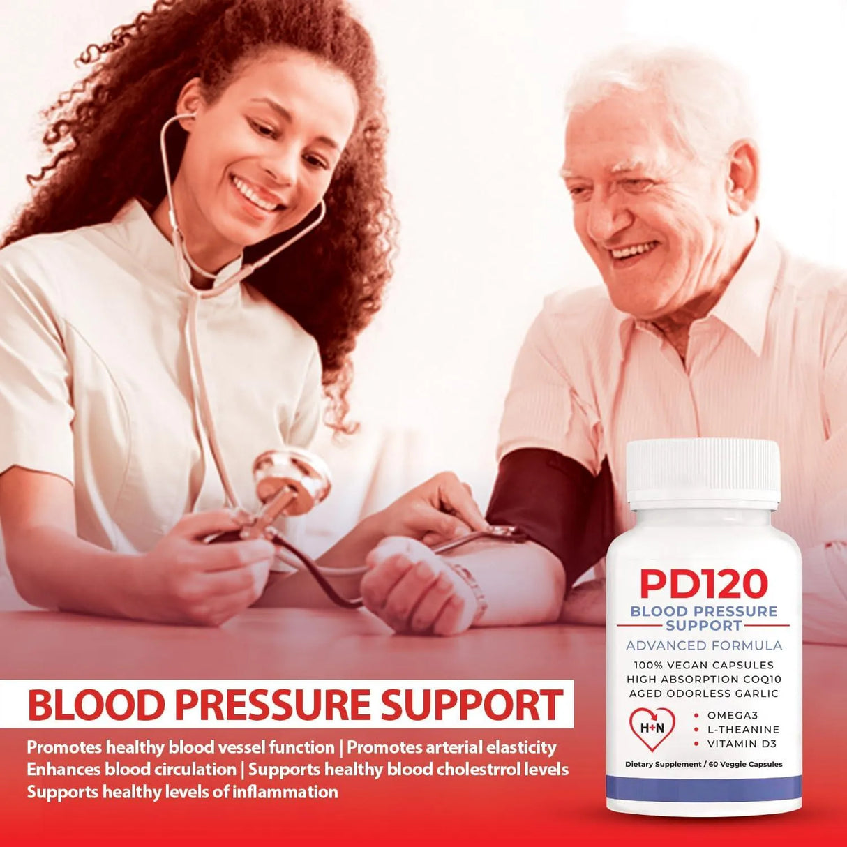 PD120 - PD120 Blood Pressure Support 60 Capsulas - The Red Vitamin MX - Suplementos Alimenticios - {{ shop.shopifyCountryName }}