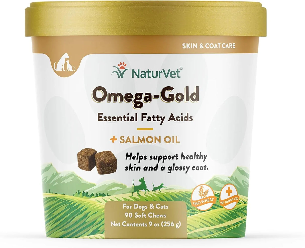 NATURVET - NaturVet Omega-Gold Plus Salmon Oil 90 Masticables - The Red Vitamin MX - Aceite De Pescado Para Perros - {{ shop.shopifyCountryName }}
