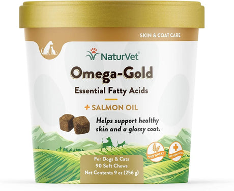 NATURVET - NaturVet Omega-Gold Plus Salmon Oil 90 Masticables - The Red Vitamin MX - Aceite De Pescado Para Perros - {{ shop.shopifyCountryName }}