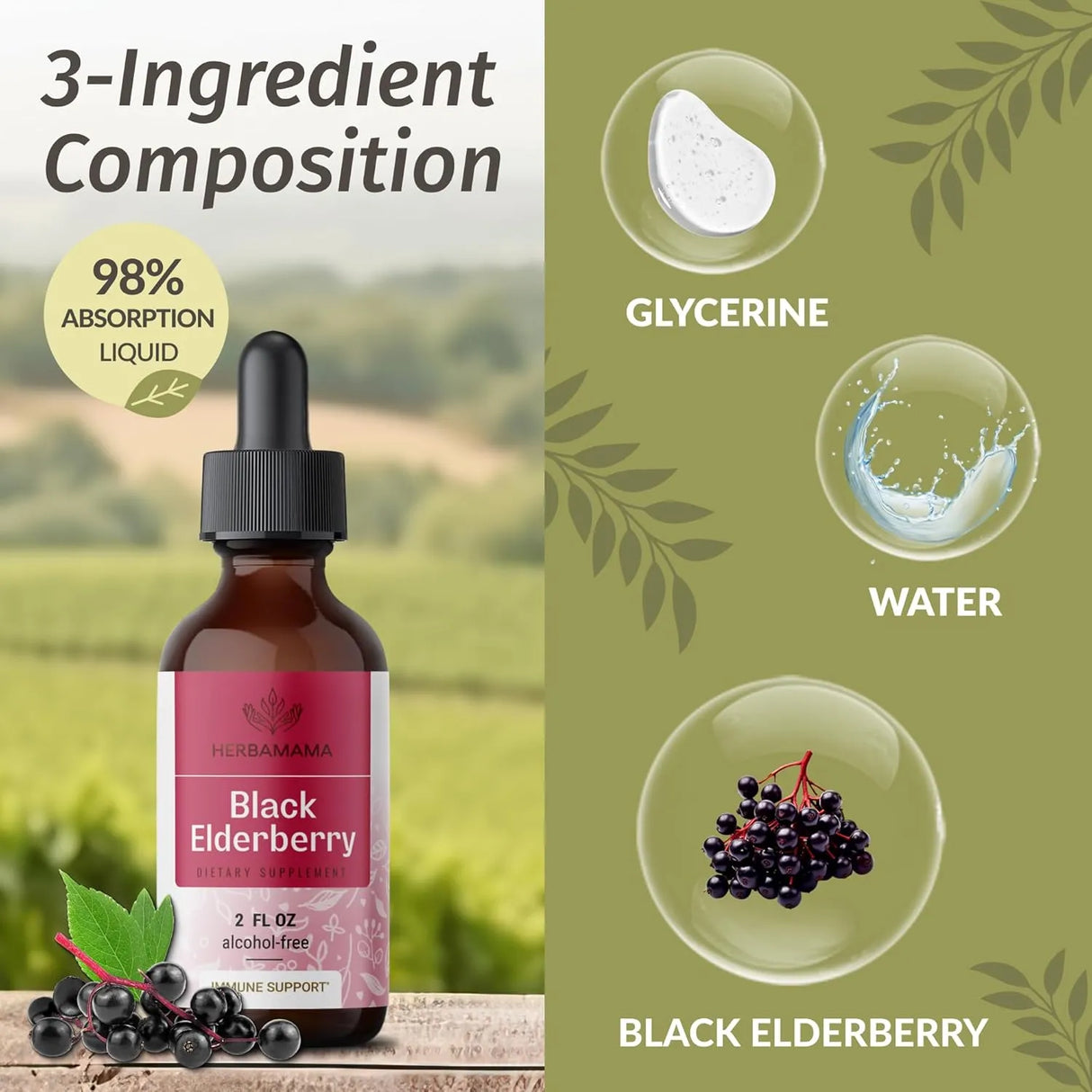 HERBAMAMA - HERBAMAMA Elderberry Tincture 2 Fl.Oz. - The Red Vitamin MX - Suplementos Alimenticios - {{ shop.shopifyCountryName }}