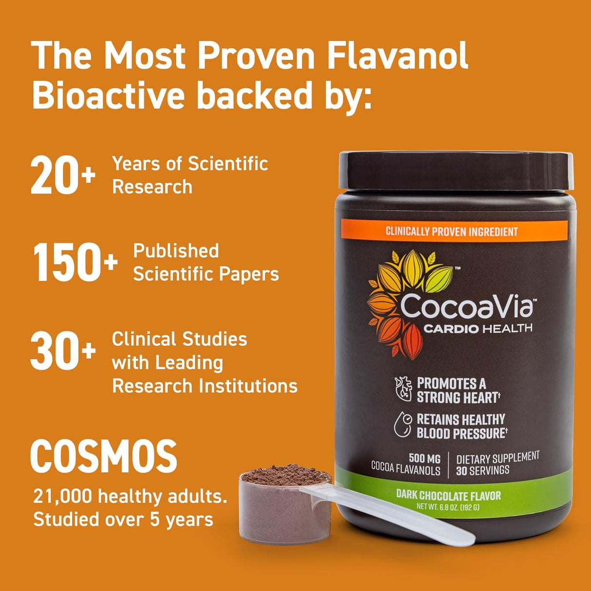 CocoaVia Cardio Health Cocoa Powder 30 Servicios 192Gr.