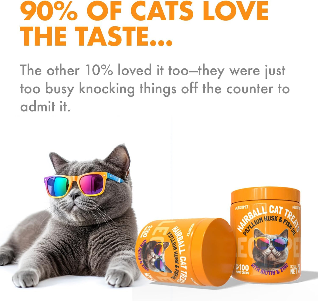 LEGITPET Hairball Treatment for Cats 100 Masticables