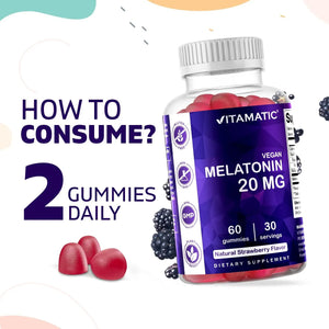 VITAMATIC - Vitamatic Melatonin 20Mg. 60 Gomitas - The Red Vitamin MX - Suplementos Alimenticios - {{ shop.shopifyCountryName }}