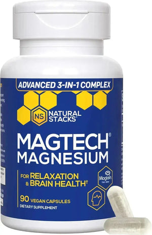 NATURAL STACKS - Natural Stacks MagTech Magnesium 200Mg. 90 Capsulas - The Red Vitamin MX - Suplementos Alimenticios - {{ shop.shopifyCountryName }}
