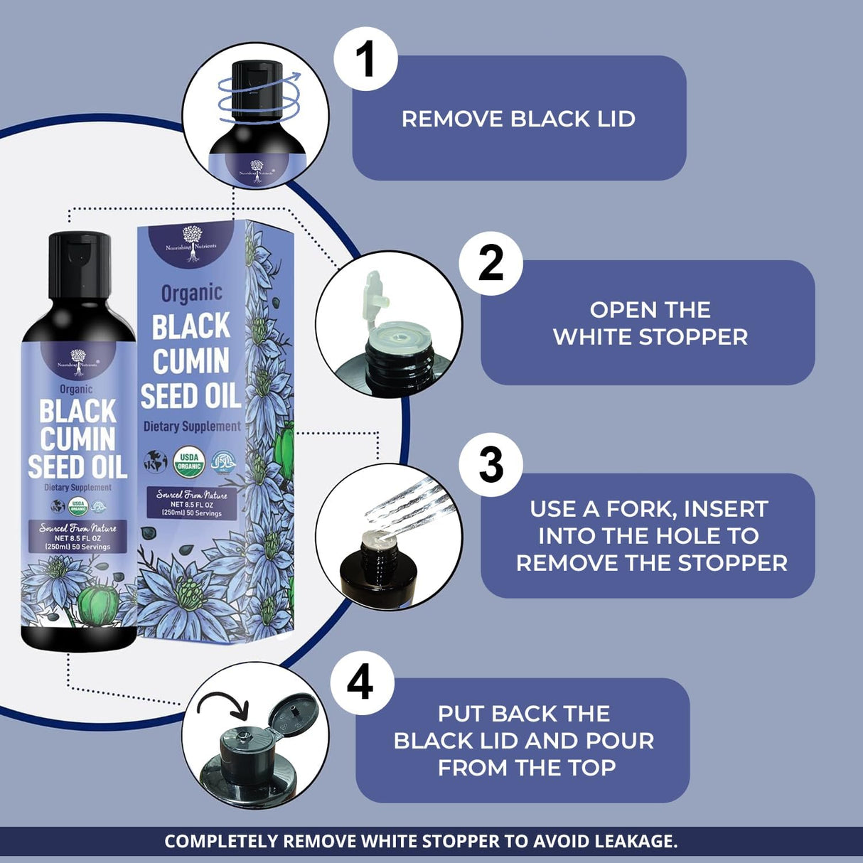 Nourishing Nutrients Organic Black Cumin Seed Oil 250Ml.
