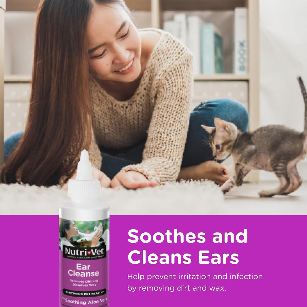 Nutri-Vet Ear Cleanser for Cats 4 Fl.Oz.