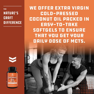 Natures Craft Extra Virgin Coconut Oil 1000Mg. 60 Capsulas Blandas