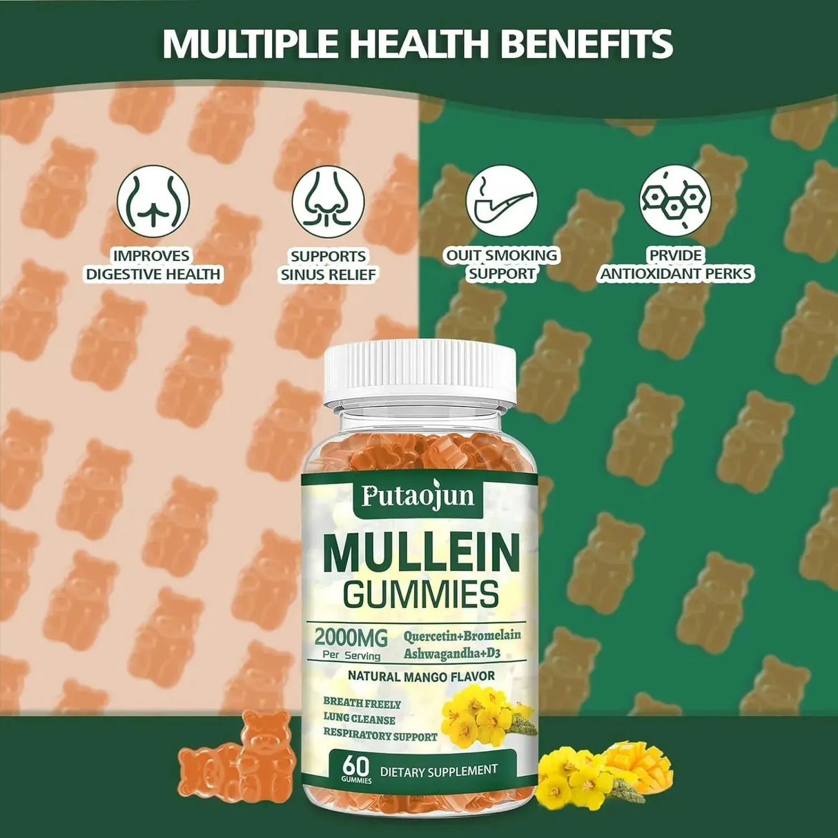 PUTAOJUN - Putaojun Mullein Gummies 60 Gomitas - The Red Vitamin MX - Suplementos Alimenticios - {{ shop.shopifyCountryName }}