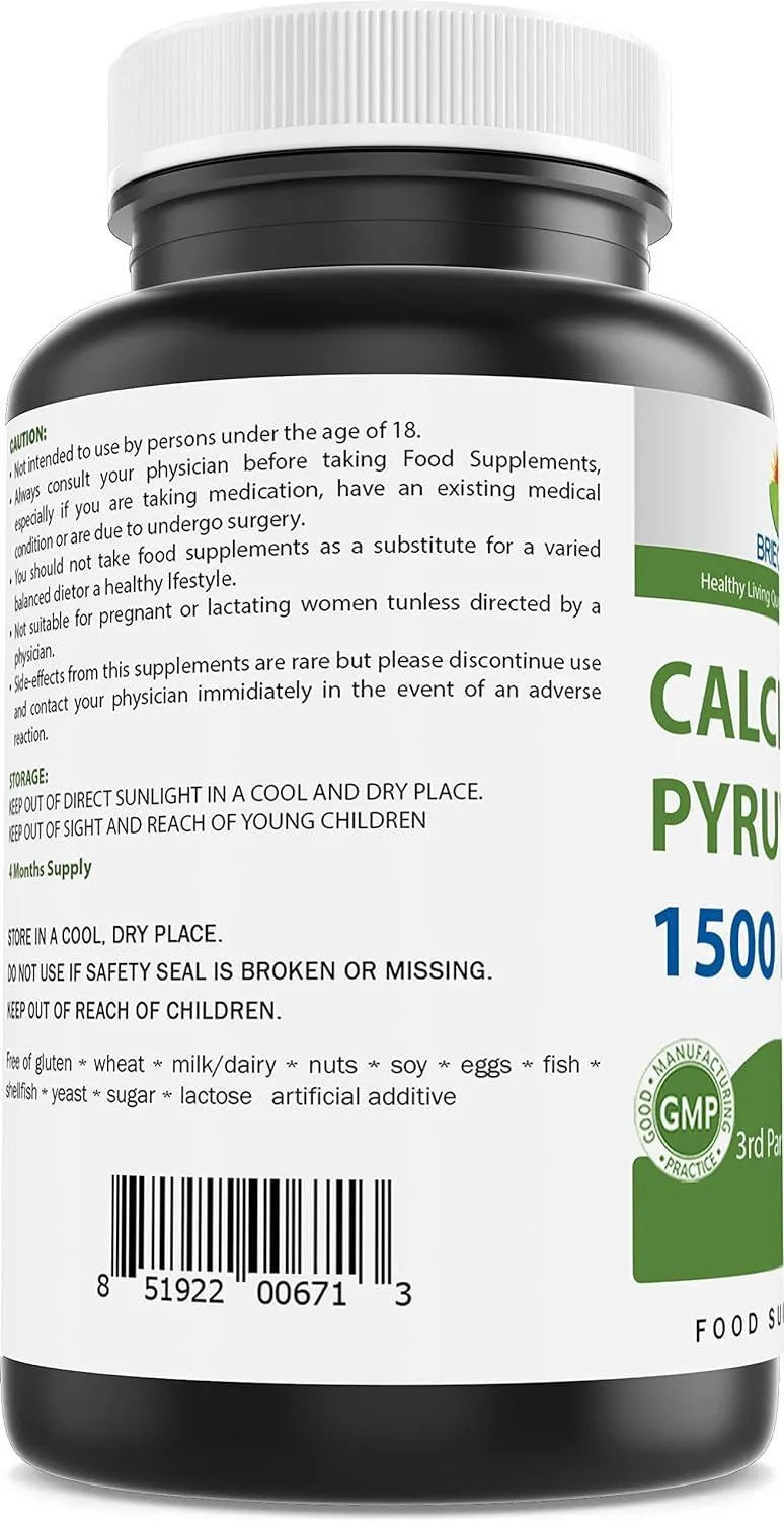 BRIEOFOOD - Brieofood Calcium Pyruvate 1500Mg. 240 Capsulas - The Red Vitamin MX - Suplementos Alimenticios - {{ shop.shopifyCountryName }}