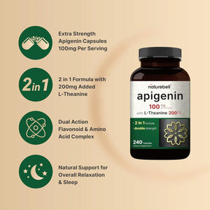 NATUREBELL - NatureBell Apigenin 100Mg. 240 Capsulas - The Red Vitamin MX - Suplementos Alimenticios - {{ shop.shopifyCountryName }}