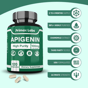 PRIMAX LABS - Primax Labs Apigenin 100Mg. 120 Capsulas - The Red Vitamin MX - Suplementos Alimenticios - {{ shop.shopifyCountryName }}