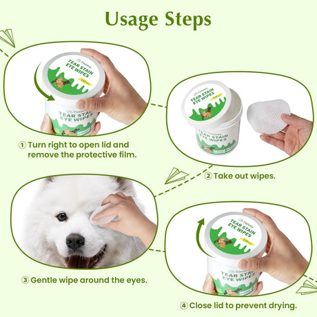 TINIOEY - Tinioey Dog Eye Wipes for Dogs & Cats 150 Toallitas - The Red Vitamin MX - Cuidado De Los Ojos De Los Perros - {{ shop.shopifyCountryName }}