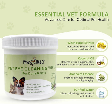 PAW BALLET - PAW BALLET Pet Eye Wipes for Cats & Dogs 120 Toallitas - The Red Vitamin MX - Cuidado De Los Ojos De Los Perros - {{ shop.shopifyCountryName }}
