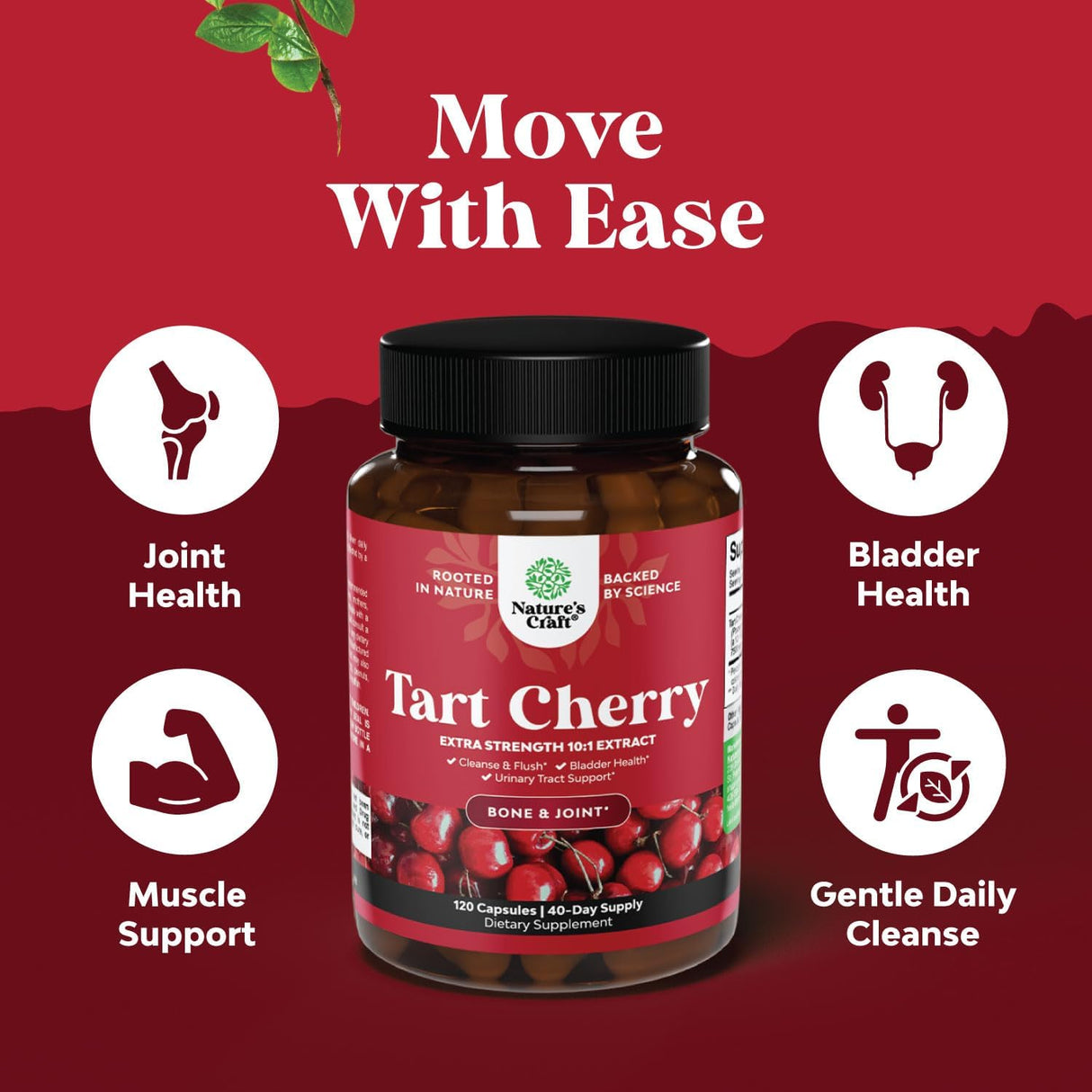 Natures Craft Advanced Tart Cherry Extract 750Mg. 120 Capsulas