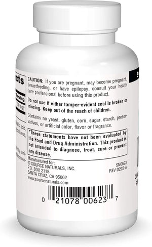 SOURCE NATURALS - Source Naturals DMAE Dimethylaminoethanol Bitartrate 351Mg. 100 Tabletas - The Red Vitamin MX - Suplementos Alimenticios - {{ shop.shopifyCountryName }}