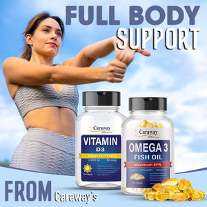 CARAWAY VITAMINS - Caraway Vitamins Omega 3 Fish Oil 2,000Mg. 180 Capsulas Blandas - The Red Vitamin MX - Suplementos Alimenticios - {{ shop.shopifyCountryName }}