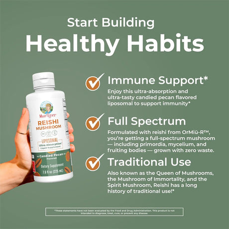 MARY RUTH ORGANICS - MaryRuth Organics Reishi Vegan Mushroom 225Ml. - The Red Vitamin MX - Suplementos Alimenticios - {{ shop.shopifyCountryName }}