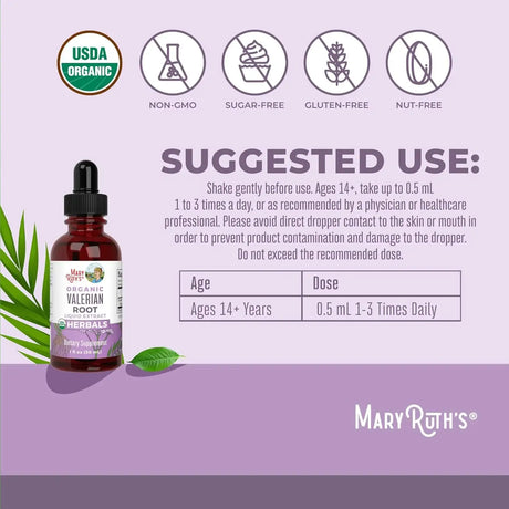 MARY RUTH ORGANICS - MaryRuth Organics Valerian Root Liquid Drops 60 Servicios 1 Fl.Oz. - The Red Vitamin MX - Suplementos Alimenticios - {{ shop.shopifyCountryName }}