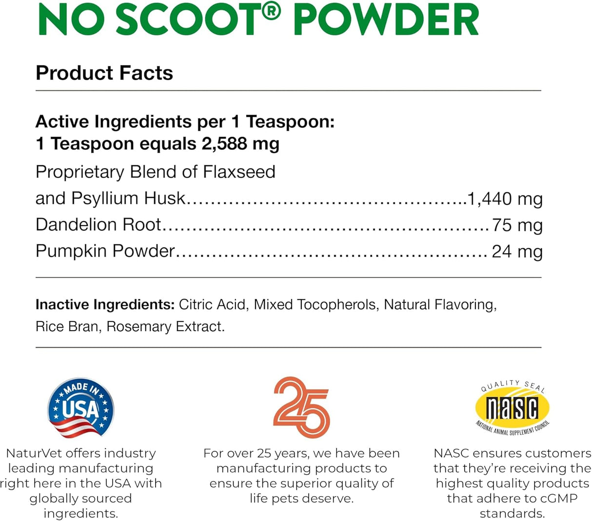 NaturVet No Scoot for Dogs Plus Pumpkin 155Gr.