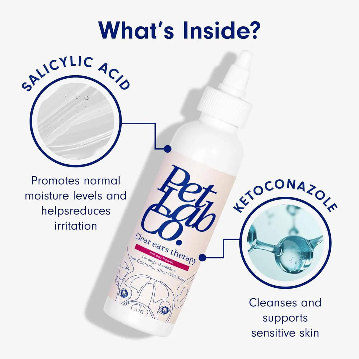 PETLAB CO. - PetLab Co. Clear Ears Therapy Ear Cleaner for Dogs 4 Fl.Oz. - The Red Vitamin MX - Cuidado Del Oído De Perros - {{ shop.shopifyCountryName }}