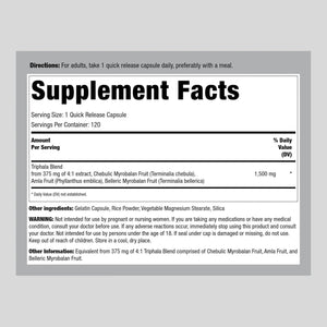 PIPING ROCK - Piping Rock Triphala 1500Mg. 120 Capsulas - The Red Vitamin MX - Suplementos Alimenticios - {{ shop.shopifyCountryName }}