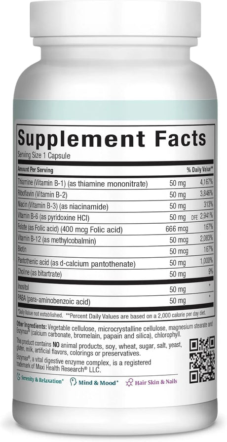 MAXI HEALTH - Maxi Health Stress Relief Vitamin B Complex 100 Capsulas - The Red Vitamin MX - Suplementos Alimenticios - {{ shop.shopifyCountryName }}