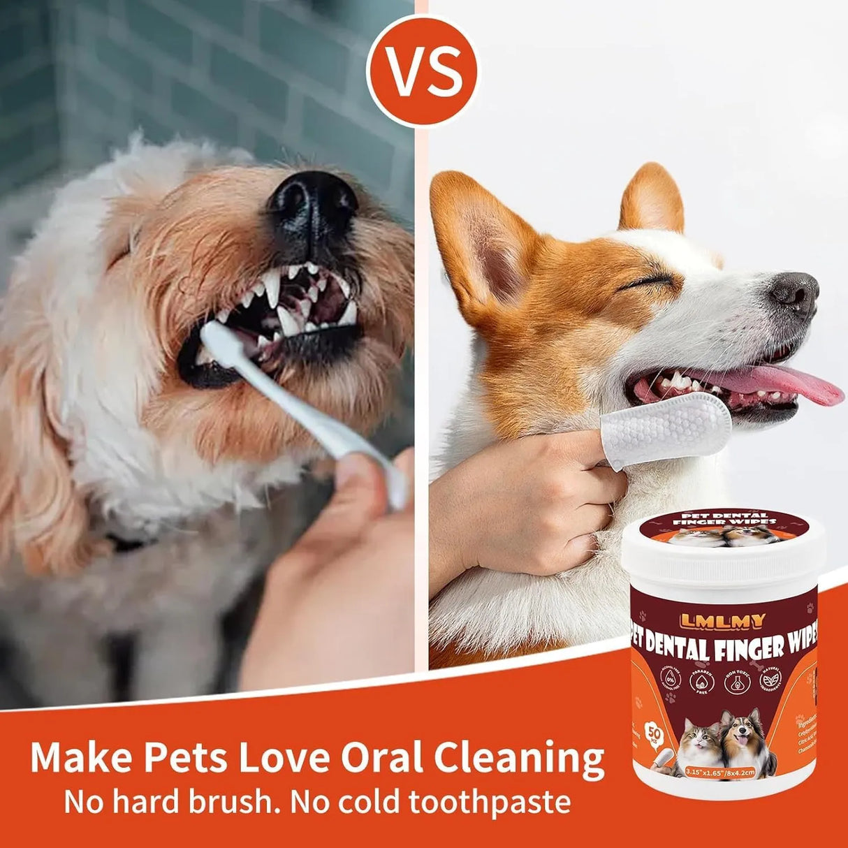 LMLMY - LMLMY Dental Finger Wipes for Cats & Dogs 50 Piezas - The Red Vitamin MX - Cuidado Dental Para Perros - {{ shop.shopifyCountryName }}
