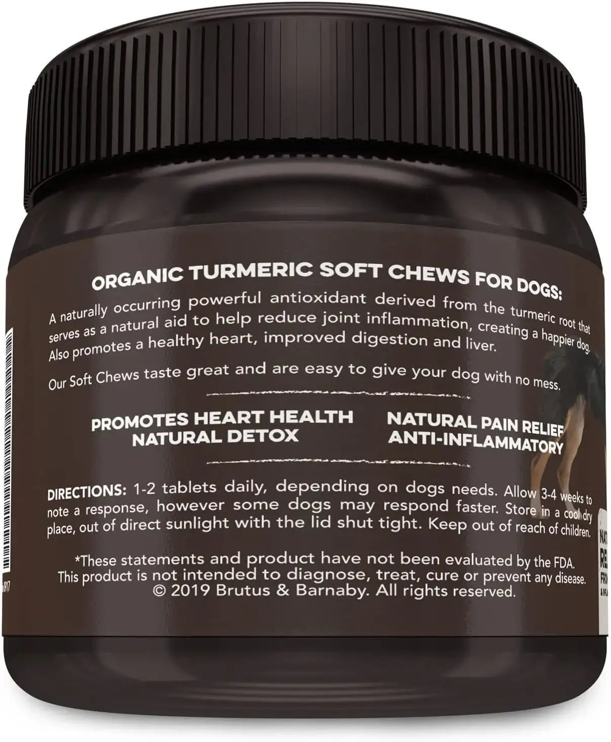 BRUTUS & BARNABY - BRUTUS & BARNABY Turmeric for Dogs 60 Masticables - The Red Vitamin MX - Cuidado De Cadera Y Articulaciones Para Perros - {{ shop.shopifyCountryName }}