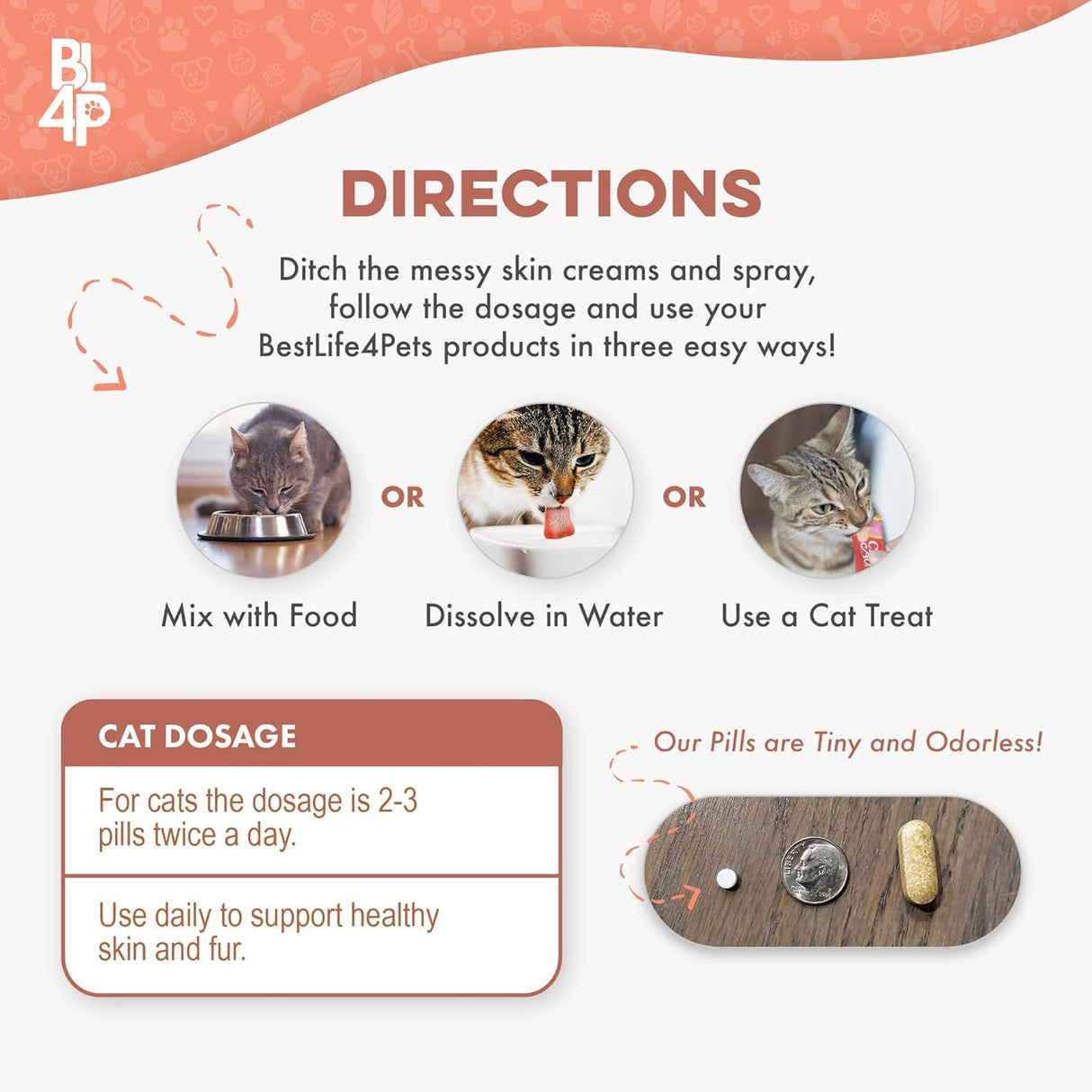 BestLife4Pets Cat Itchy Skin Relief & Hair Loss Treatment 400 Tabletas
