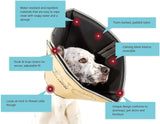 All Four Paws Comfy Cone Pet Cone for Dogs BLACK XXLARGE