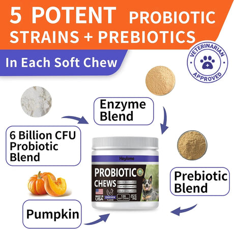 HEYISME - HEYISME Probiotics for Dogs Chicken 120 Masticables - The Red Vitamin MX - Probióticos Para Perros - {{ shop.shopifyCountryName }}