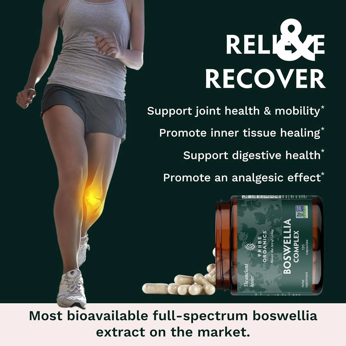 TRIBE ORGANICS - TRIBE ORGANICS Boswellia Serrata Complex 120 Capsulas - The Red Vitamin MX - Suplementos Alimenticios - {{ shop.shopifyCountryName }}