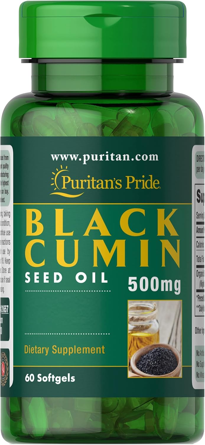 Puritan's Pride Black Cumin Seed Oil 500Mg. 60 Capsulas Blandas
