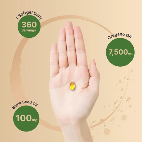 NATUREBELL - NatureBell Oregano Oil 7,500Mg. 360 Capsulas Blandas - The Red Vitamin MX - Suplementos Alimenticios - {{ shop.shopifyCountryName }}