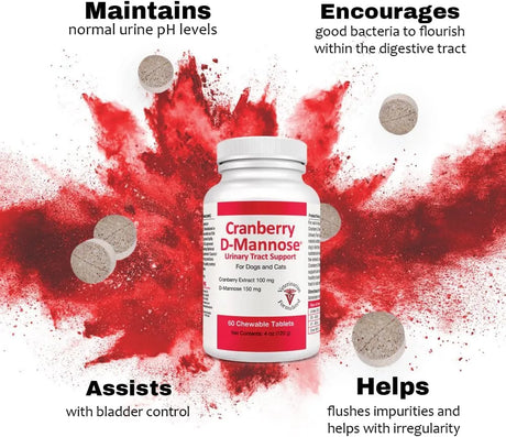 PET HEALTH SOLUTIONS - Pet Health Solutions Cranberry D-Mannose Urinary Tract Supplement for Dogs 60 Tabletas Masticables - The Red Vitamin MX - Salud De Tracto Urinario Para Perros - {{ shop.shopifyCountryName }}