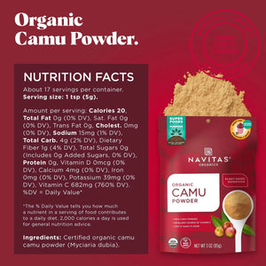 NAVITAS - Navitas Organics Camu Camu Powder 85Gr. - The Red Vitamin MX - Suplementos Alimenticios - {{ shop.shopifyCountryName }}