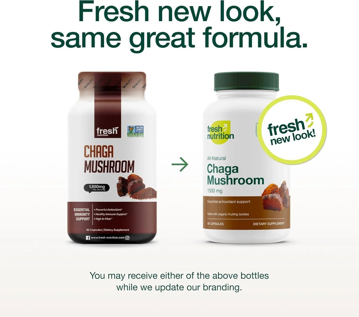 FRESH NUTRITION - Fresh Nutrition Organic Chaga Mushrooms 1500Mg. 90 Capsulas - The Red Vitamin MX - Suplementos Alimenticios - {{ shop.shopifyCountryName }}