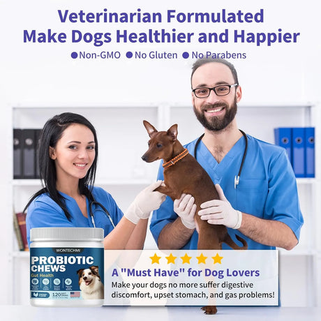 WONTECHMI - WONTECHMI Probiotics for Dogs Chicken 120 Masticables - The Red Vitamin MX - Probióticos Para Perros - {{ shop.shopifyCountryName }}