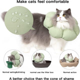 H HIDREAM Cat Cone Collar Green Flower Large